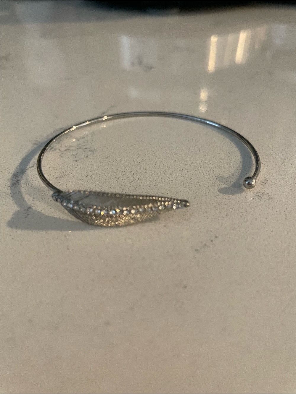 Silver Leaf Cuff Bracelet - Women Jewelry